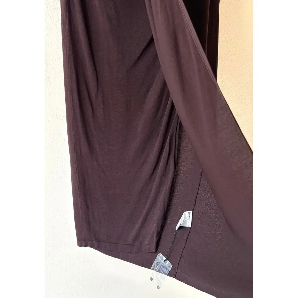 NWOT House of CB Lilas Espresso Knit Midi Skirt Size Medium